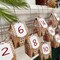Wrapables Christmas DIY Advent Calendar Countdown Gingerbread House Gift Boxes with Gift Tags for Cookies, Candies, Treats (Set of 20)